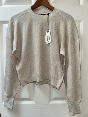 Prana Oatmeal Ribbed Crewneck Sweater